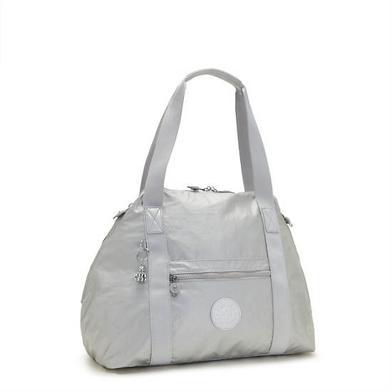 Kipling Art Medium Metallic Tote Veske Sølv | NO 1759UZ